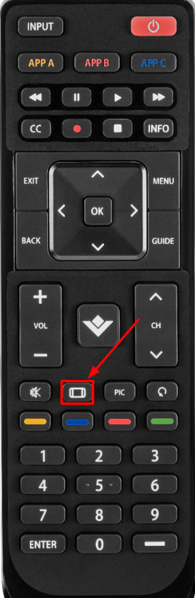 Press the Aspect Ratio button on the remote