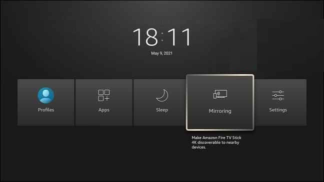 Enable mirroring to cast IPTV on Fire TV 