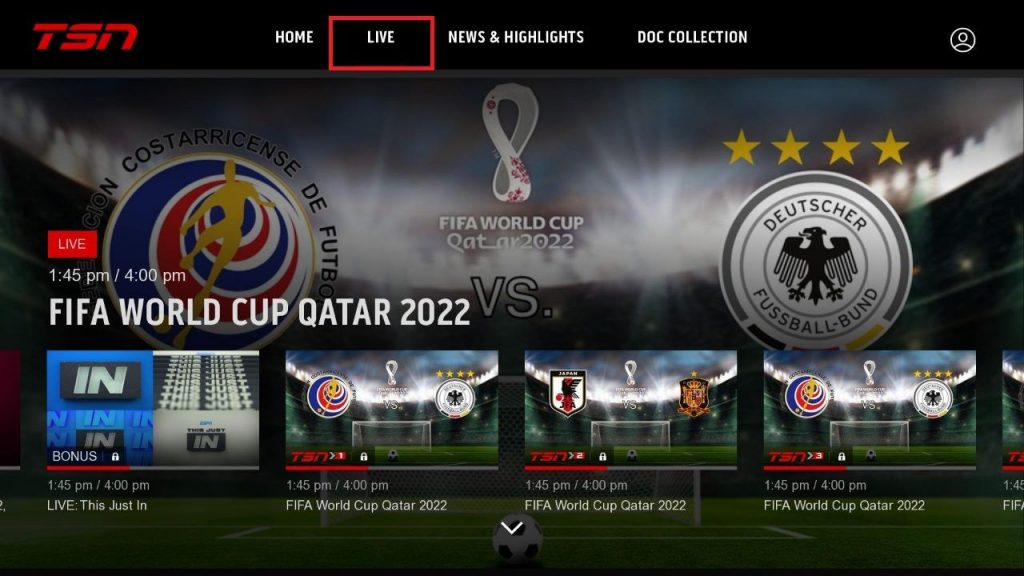 Watch FIFA matches on Roku TV using TSN