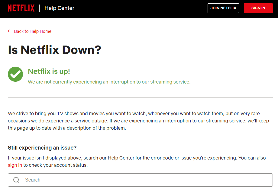 Check Netflix Server