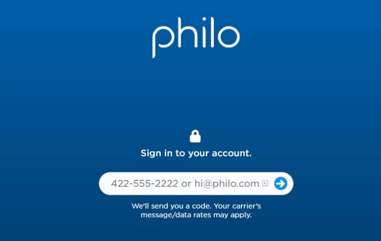 Sign in to your Philo account