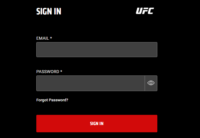 Log in to UFC account