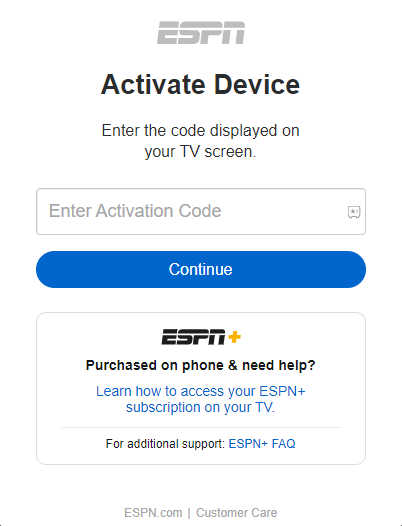 Activate ESPN on Fire TV