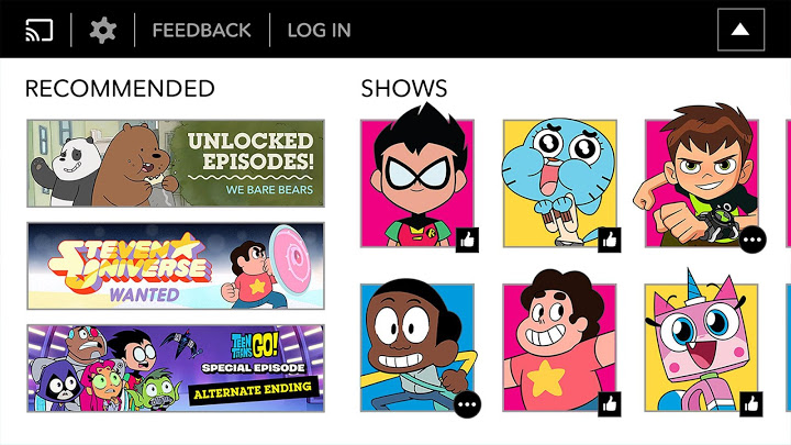 Click the Cast icon in the Cartoon Network app