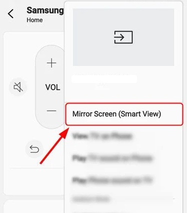 Click Mirror Screen (Smart View)