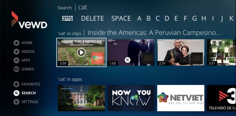Select the Search option to download Sling TV on Sharp TV