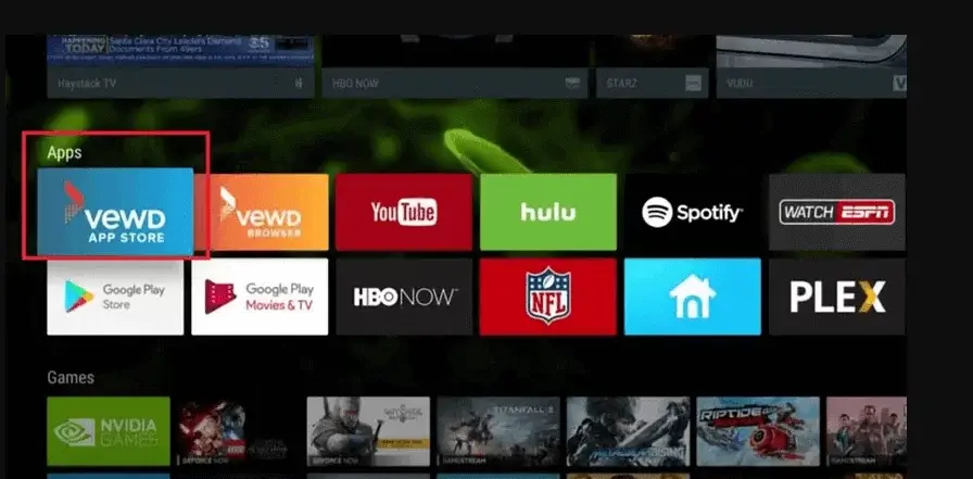 Click VEWD App Store to watch F1 on Sharp Smart TV