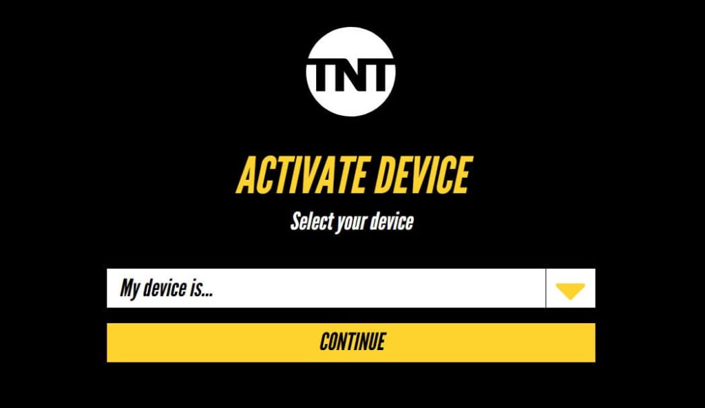Enter TNT activation code